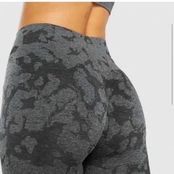 Gymshark Adapt Gray Camo Seamless High Waist Leggings Womens Size Small GLLG4683 - Picture 2 of 11